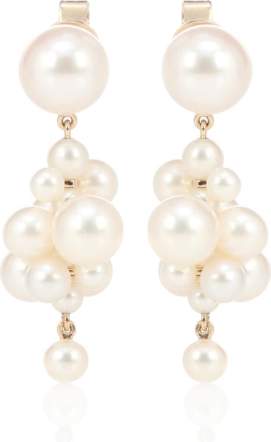 Sophie Bille Brahe Botticelli 14kt gold earrings with pearls
