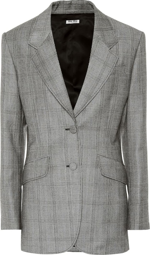 Miu Miu Houndstooth wool blazer