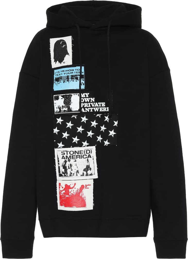 Raf Simons Appliquéd cotton hoodie