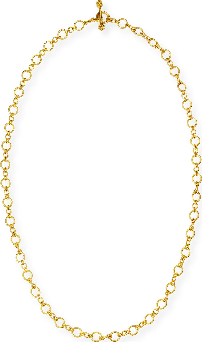 Elizabeth Locke Riviera 19k Gold Link Necklace, 31"L