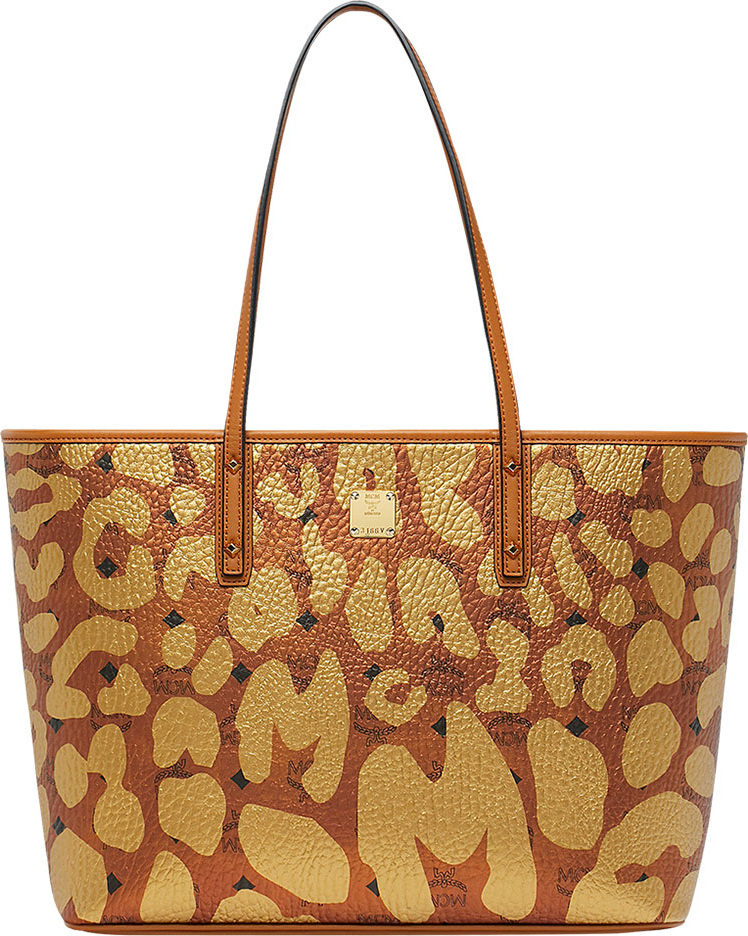 MCM Anya Leopard-Print Tote Bag