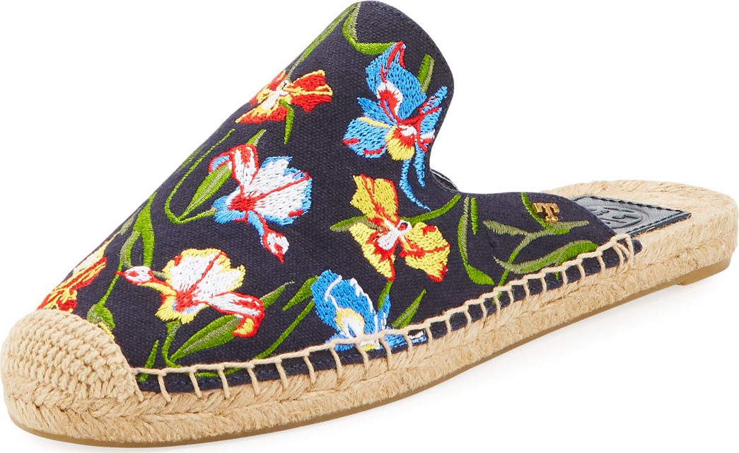 Tory Burch Max Embroidered Espadrille Mule