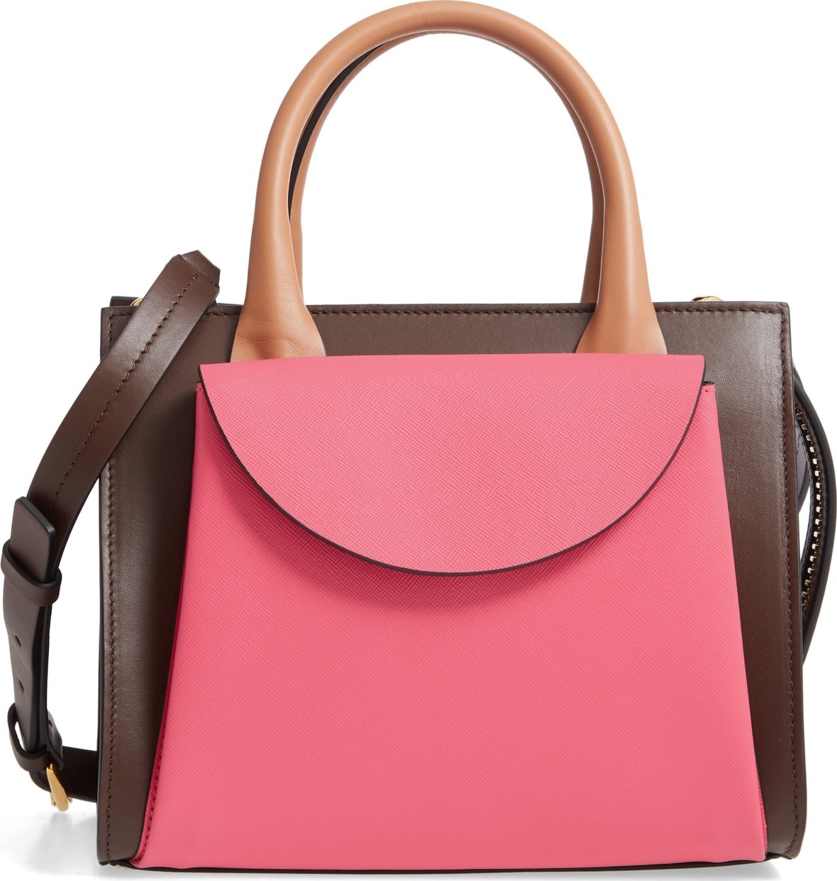 Marni Small Law Colorblock Leather Top Handle Satchel