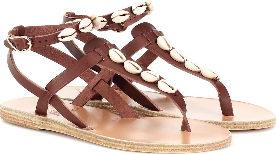 Ancient Greek Sandals Estia embellished leather sandals