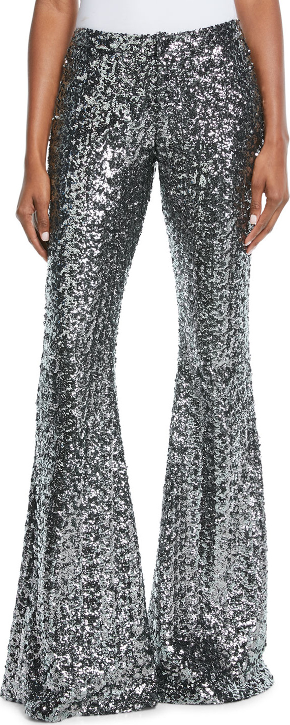 Alexis Harmon Sequin Wide-Leg Pants