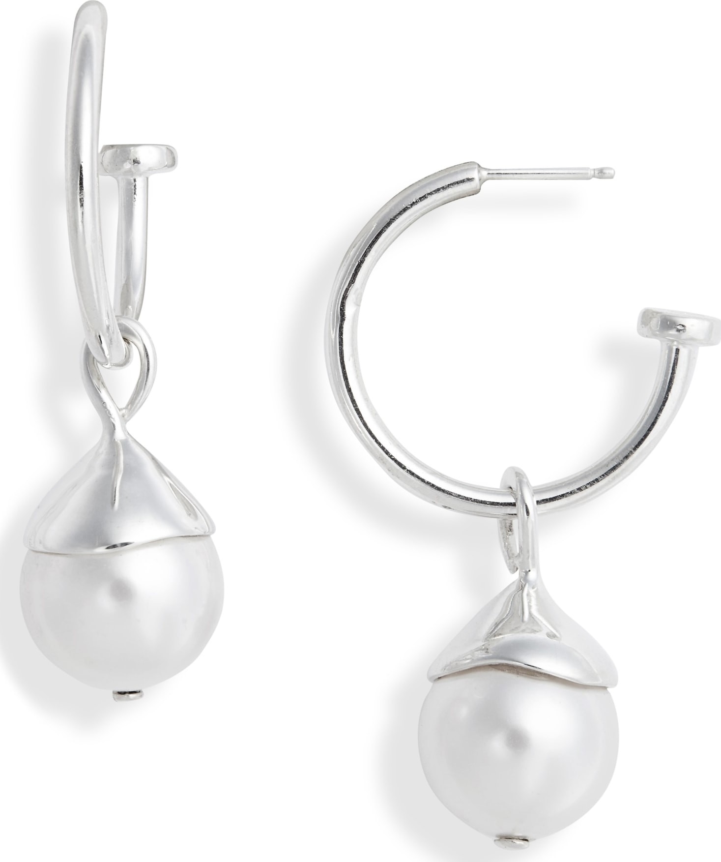 Sophie Buhai Imitation Pearl Hoop Earrings