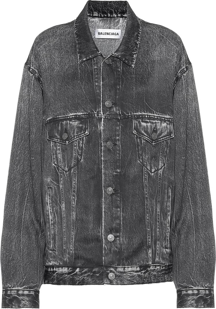 Balenciaga Trompe L'Oeil printed satin jacket