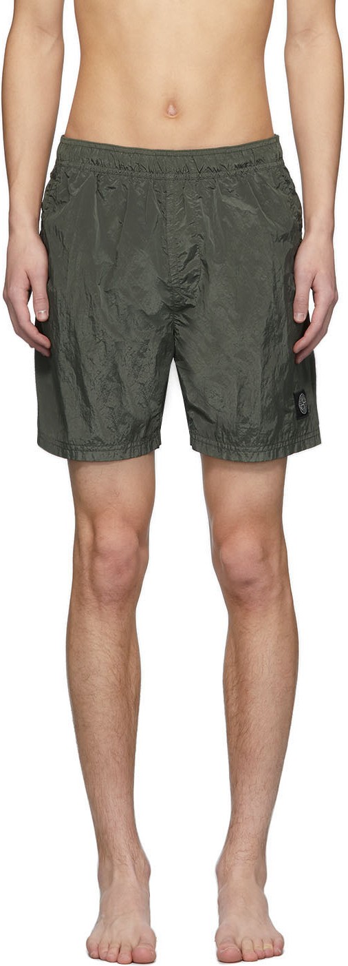 Stone Island Green Nylon Swim Shorts