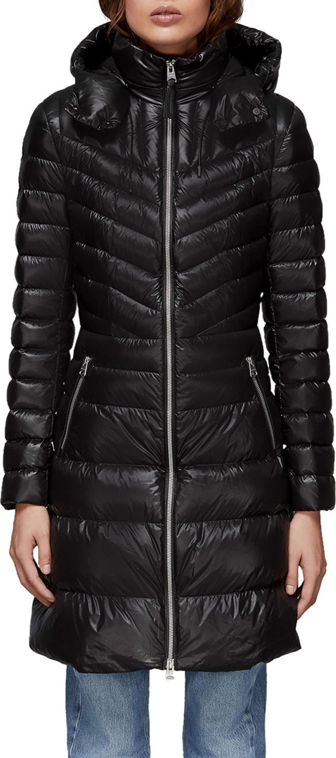 Mackage Lara Fitted Down-Fill Puffer Coat w/ Detachable Hood