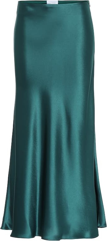 Galvan Valletta satin midi skirt