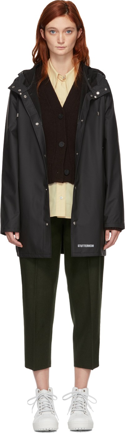 Stutterheim Black Stockholm Lightweight Raincoat