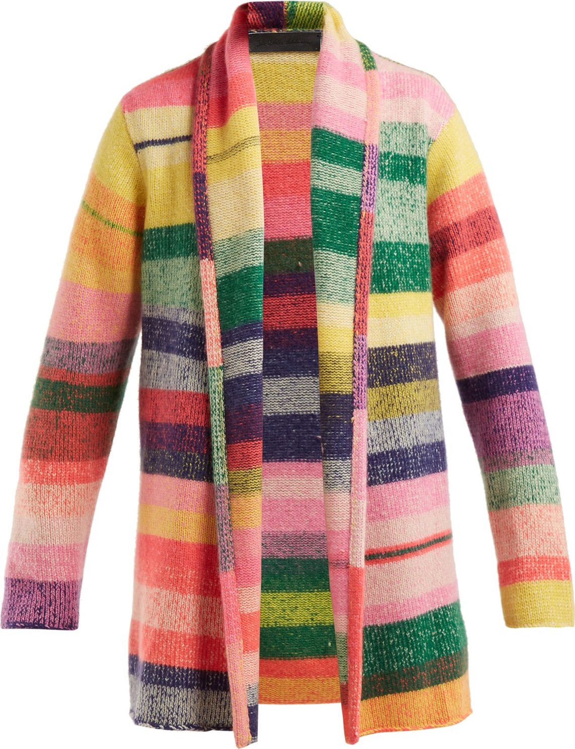 The Elder Statesman Italy intarsia-stripe cashmere smoking jacket