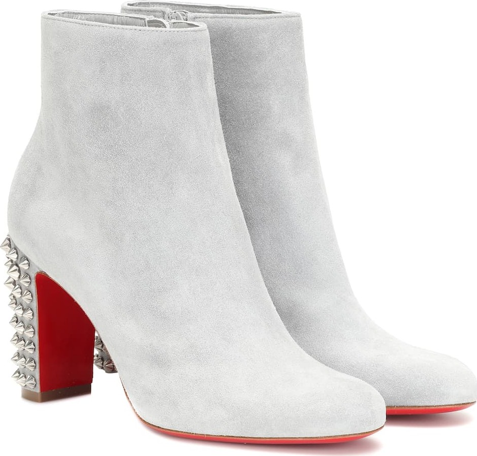 Christian Louboutin Suzi Folk 85 suede ankle boots