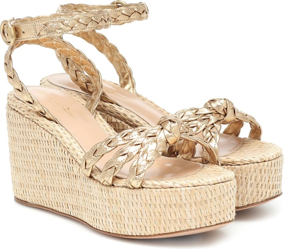 Gianvito Rossi Kea leather platform sandals