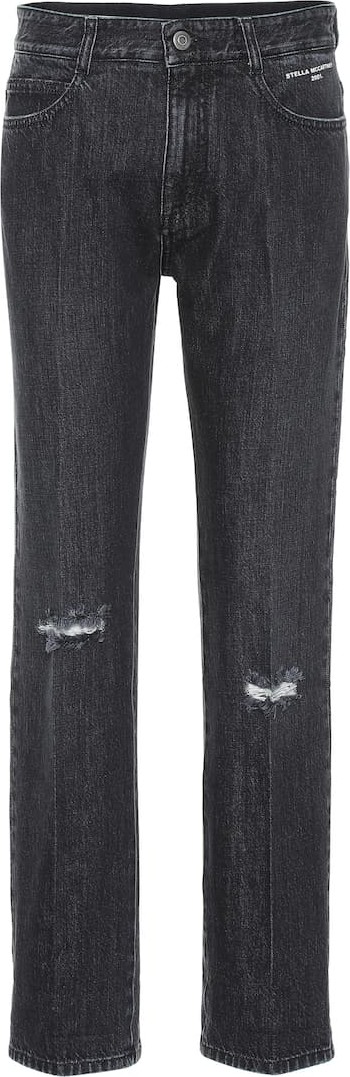 Stella McCartney Distressed high-rise straight jeans