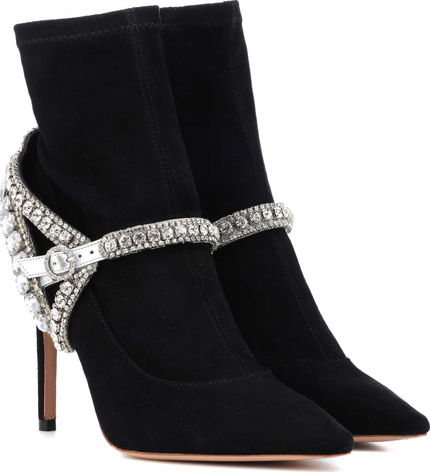 Sophia Webster Lorena stretch-suede ankle boots