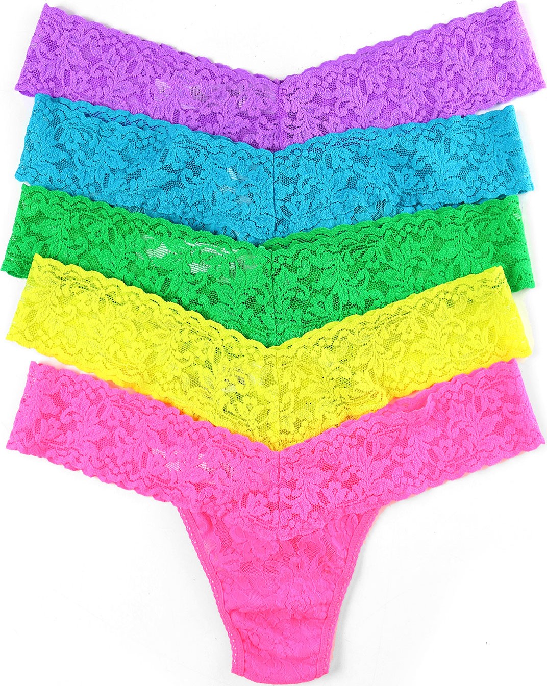 Hanky Panky Five-Pack Low-Rise Thongs, Brooklyn Heights