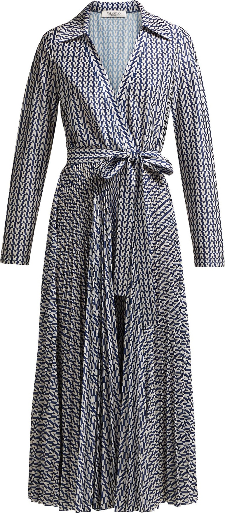 Valentino Optical-print wrap shirtdress