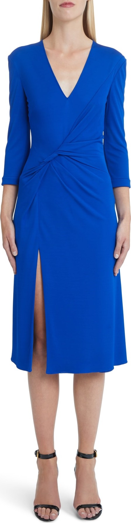 Versace First Line Twist Detail Jersey Dress