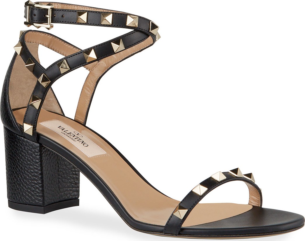 Valentino 60 mm Rockstud Leather Sandals