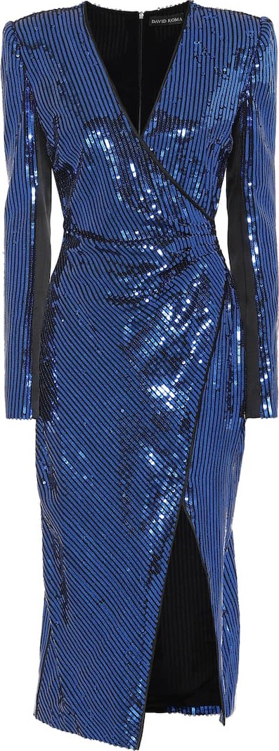 David Koma Sequined midi dress