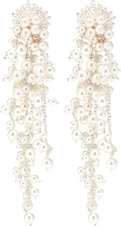 Oscar De La Renta Faux pearl drop earrings