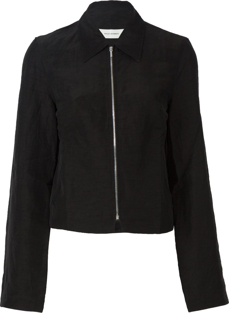 Wales Bonner black zip up jacket