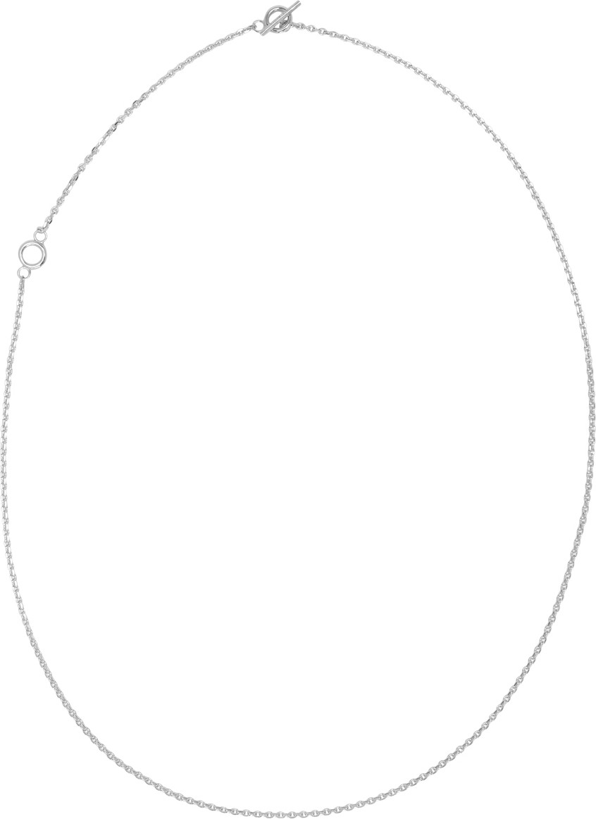 All Blues Silver Polished String Necklace