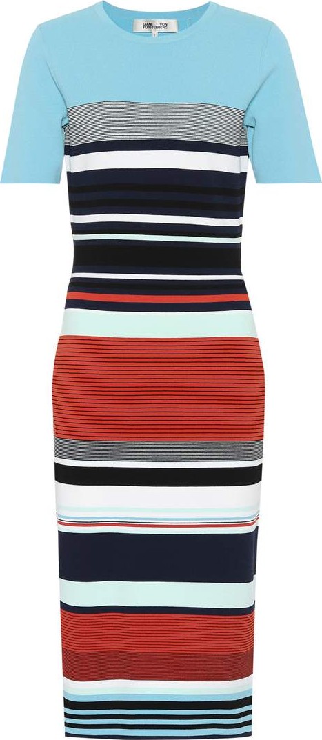 DIANE von FURSTENBERG Striped knit dress