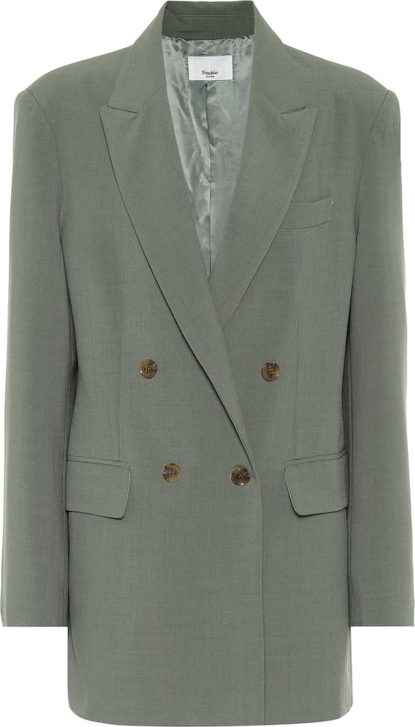 Frankie Shop Elvira crêpe double-breasted blazer