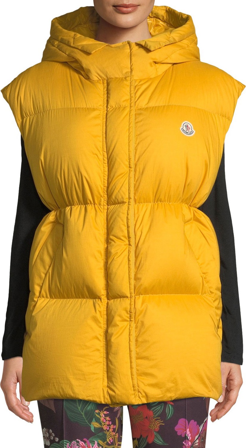 Moncler Cheveche Puffer Vest w/ Hood