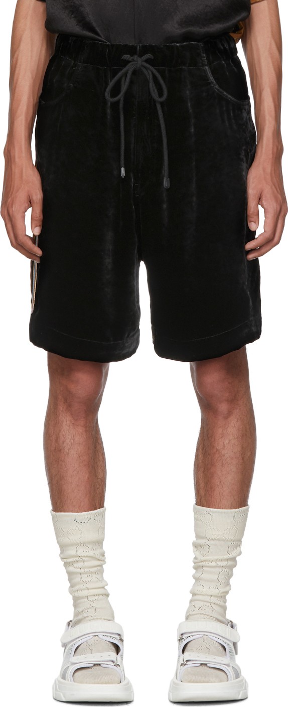 Gucci Black Velvet Shorts