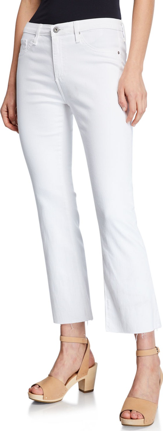 AG Jeans The Jodi Crop Flare-Leg Jeans with Raw Hem