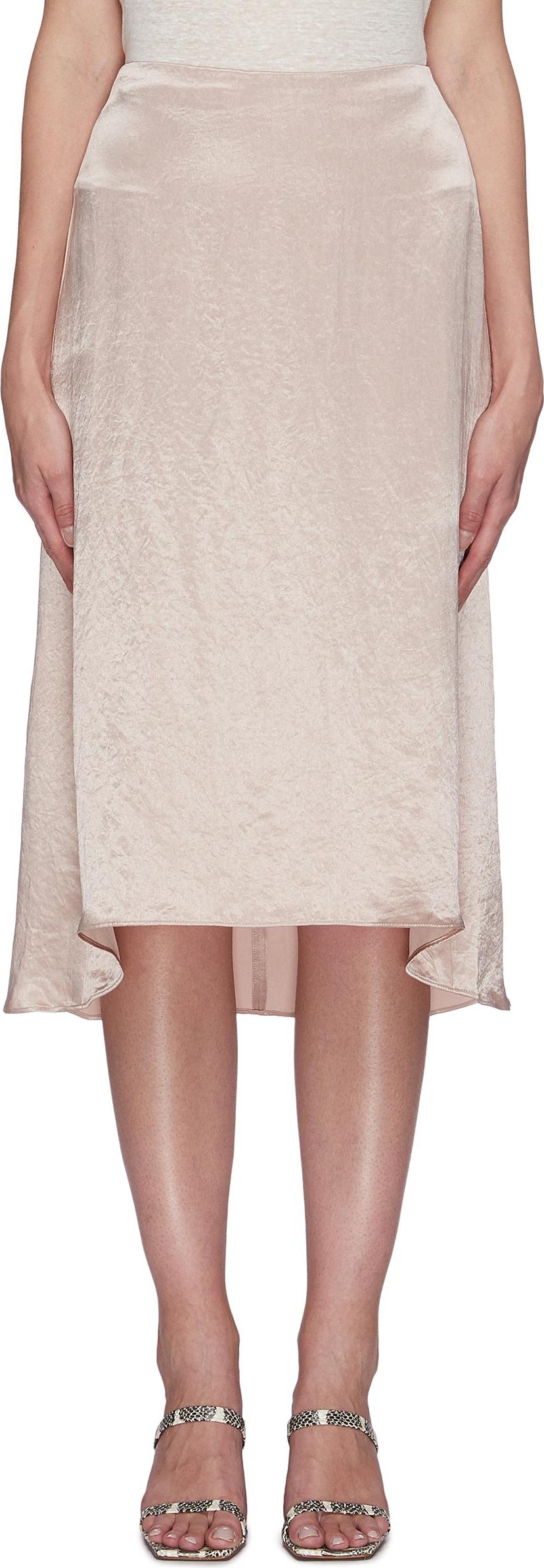 EQUIL Draped high low midi skirt