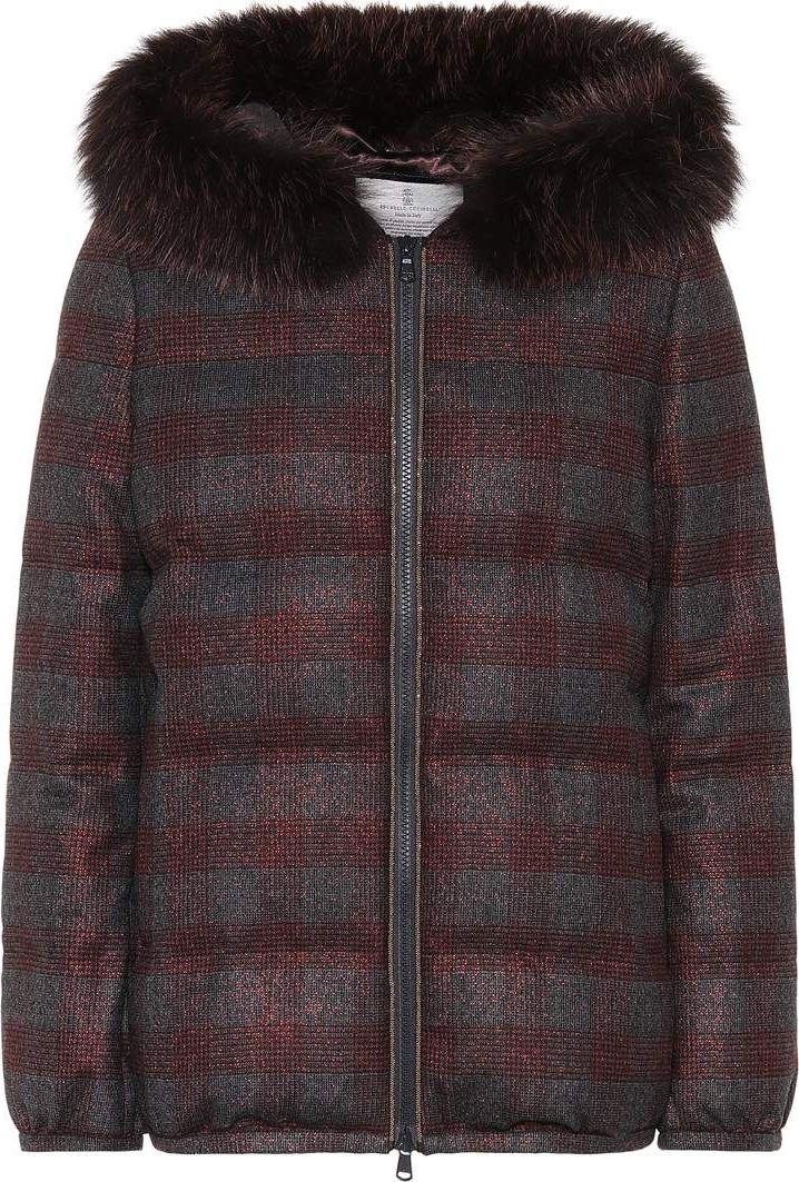 Brunello Cucinelli Fur-trimmed wool jacket