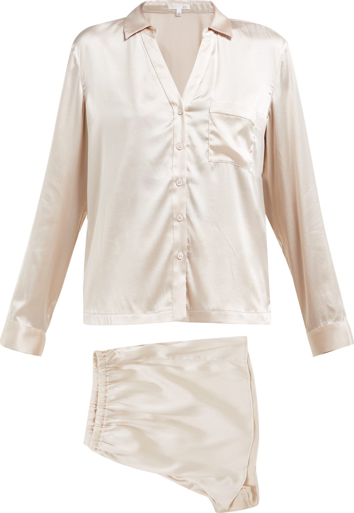 SKIN Bridal stretch-silk satin pyjamas