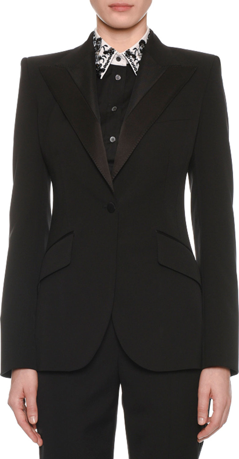 Dolce & Gabbana Satin-Lapel One-Button Tuxedo Jacket
