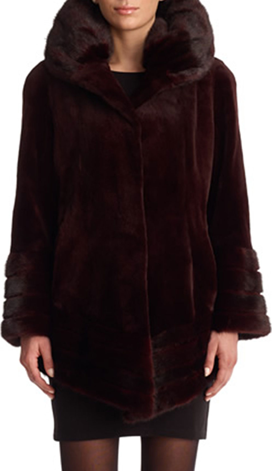 Gorski Sheared Mink Fur Stroller Coat