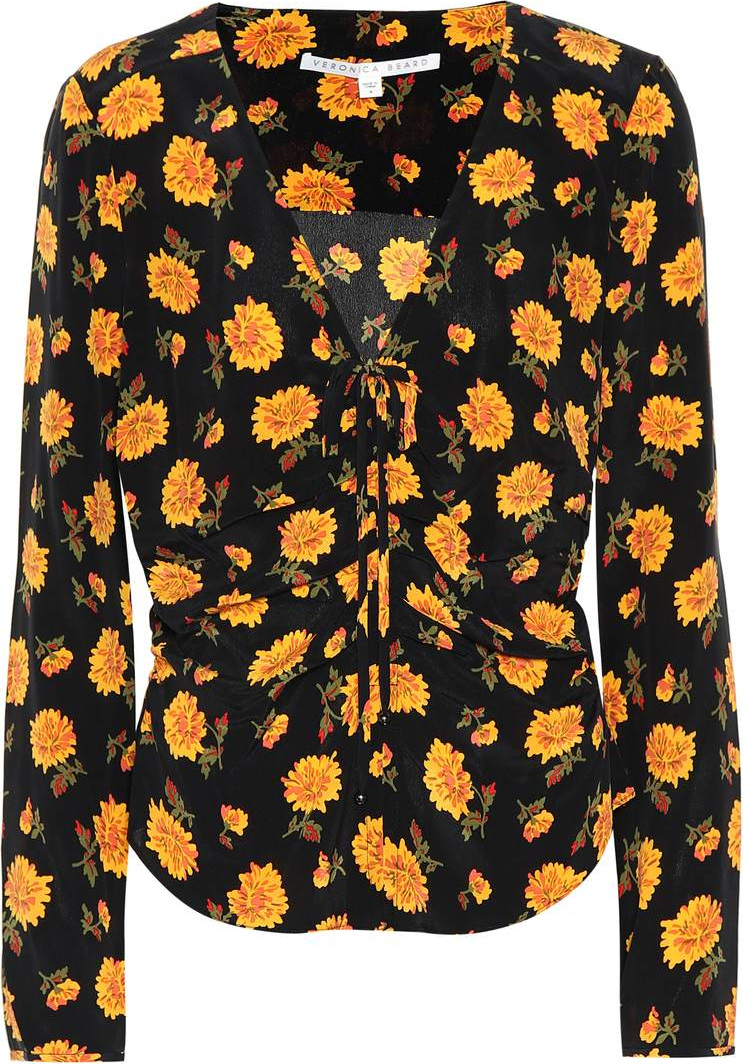 Veronica Beard Maisle printed silk blouse