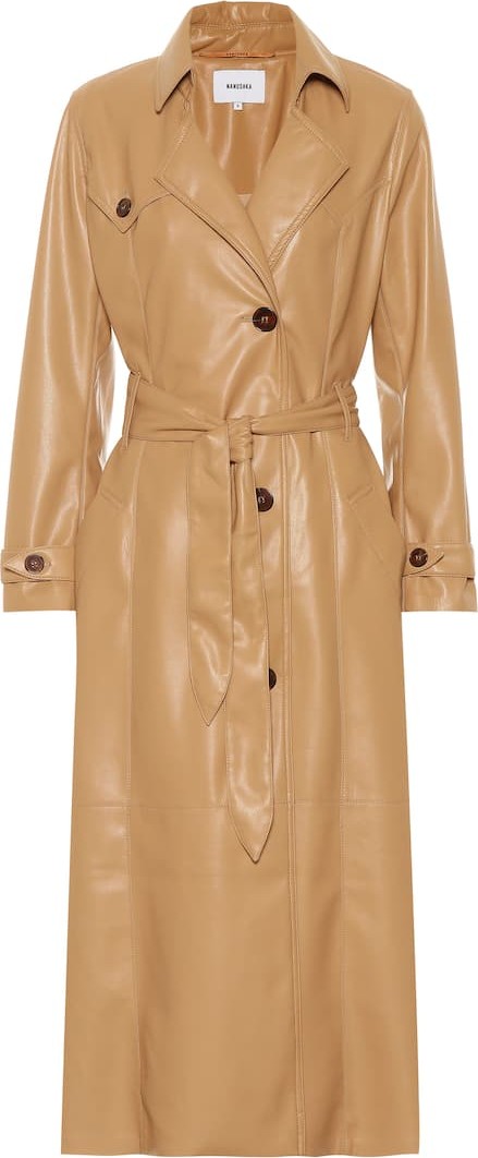 Nanushka Chiara faux leather trench coat