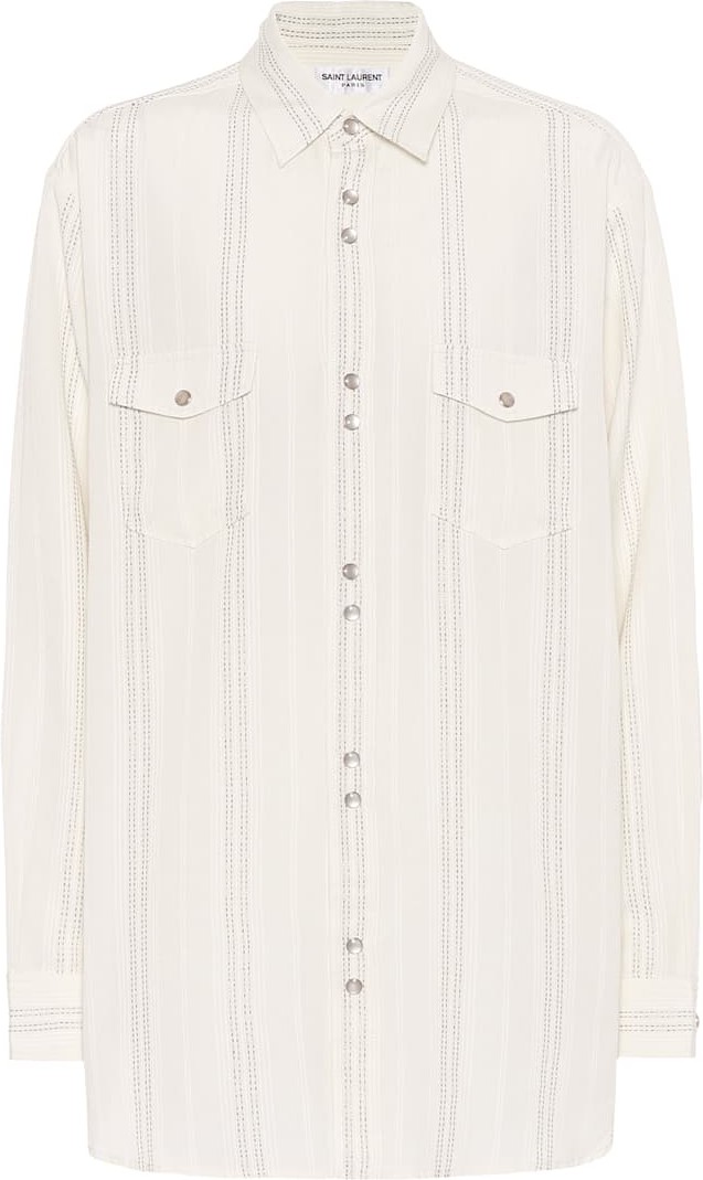 Saint Laurent Striped twill shirt