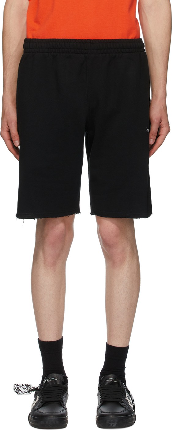 Off White Black Caravaggio Painting Sweat Shorts Off White Black Caravaggio Painting Sweat Shorts
