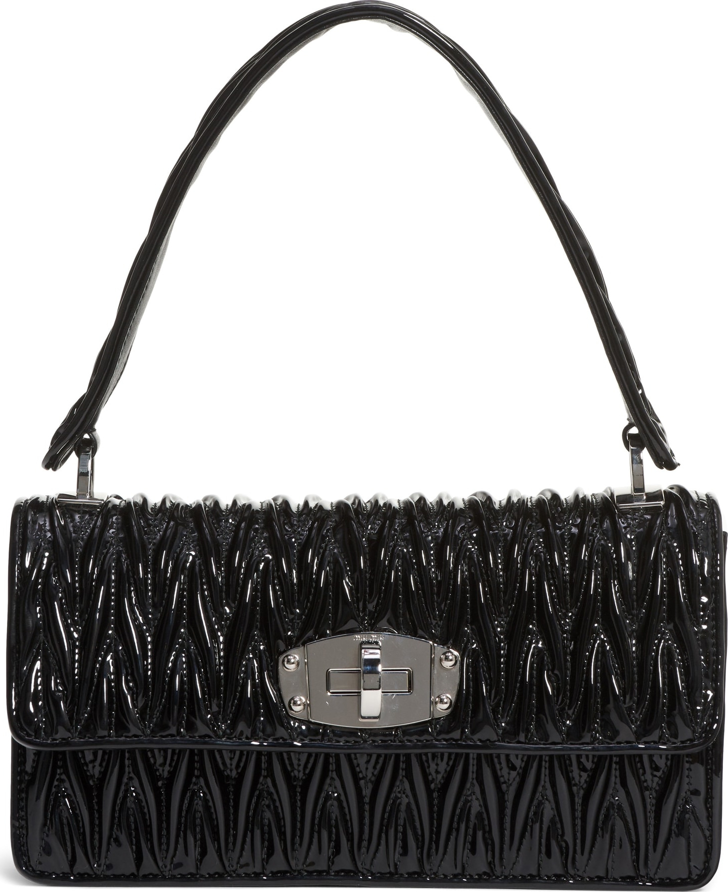 Miu Miu Vernice Matelassé Quilted Leather Shoulder Bag