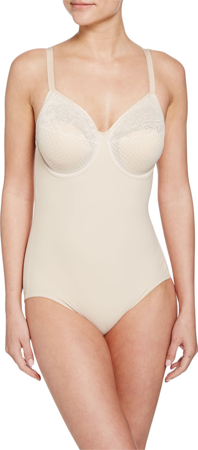 Wacoal Visual Effects Mesh-Top Bodysuit