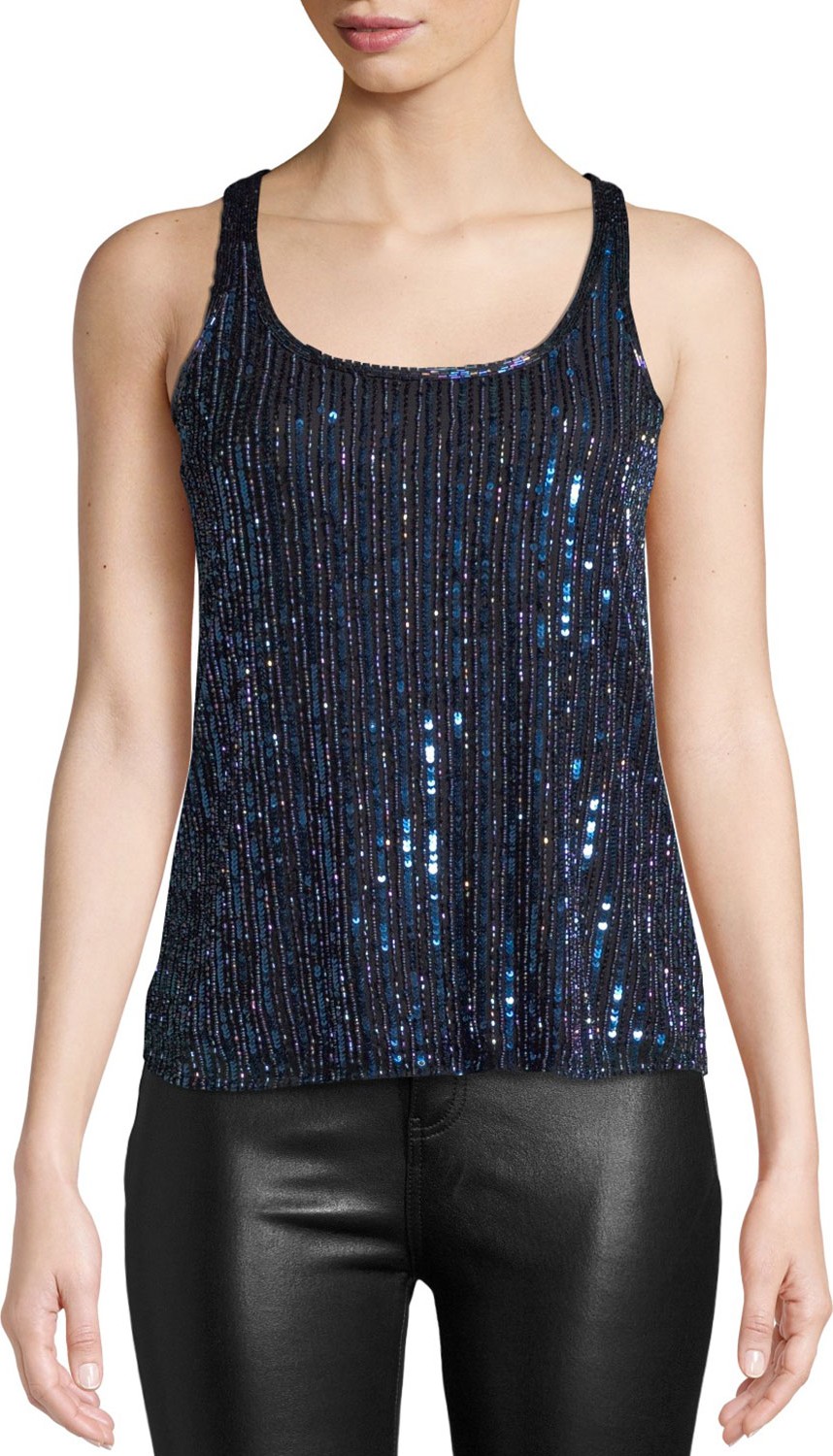 Parker Nakita Sequined Racerback Top