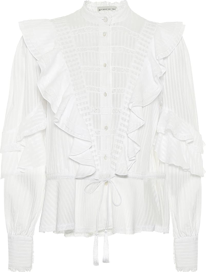 Etro Ruffled cotton top