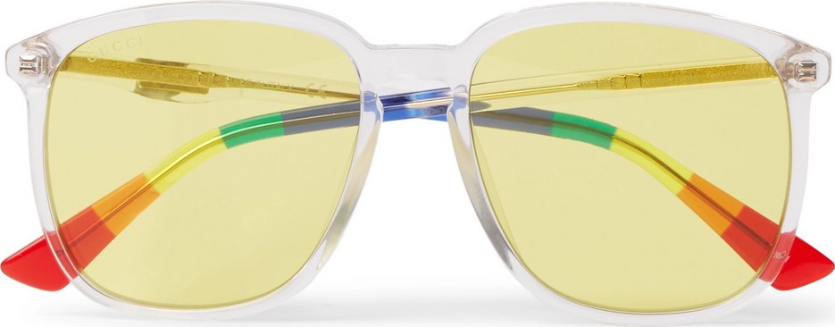 Gucci Square-Frame Acetate Sunglasses