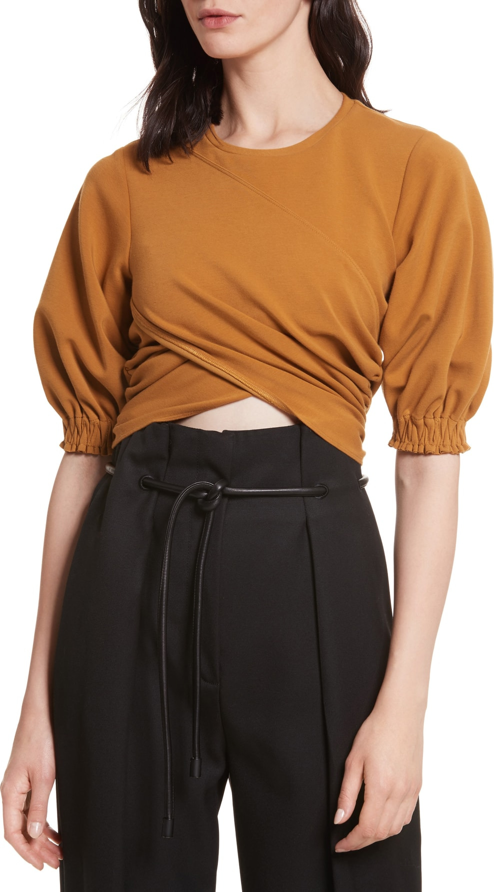3.1 Phillip Lim Puff Sleeve Crop Tee