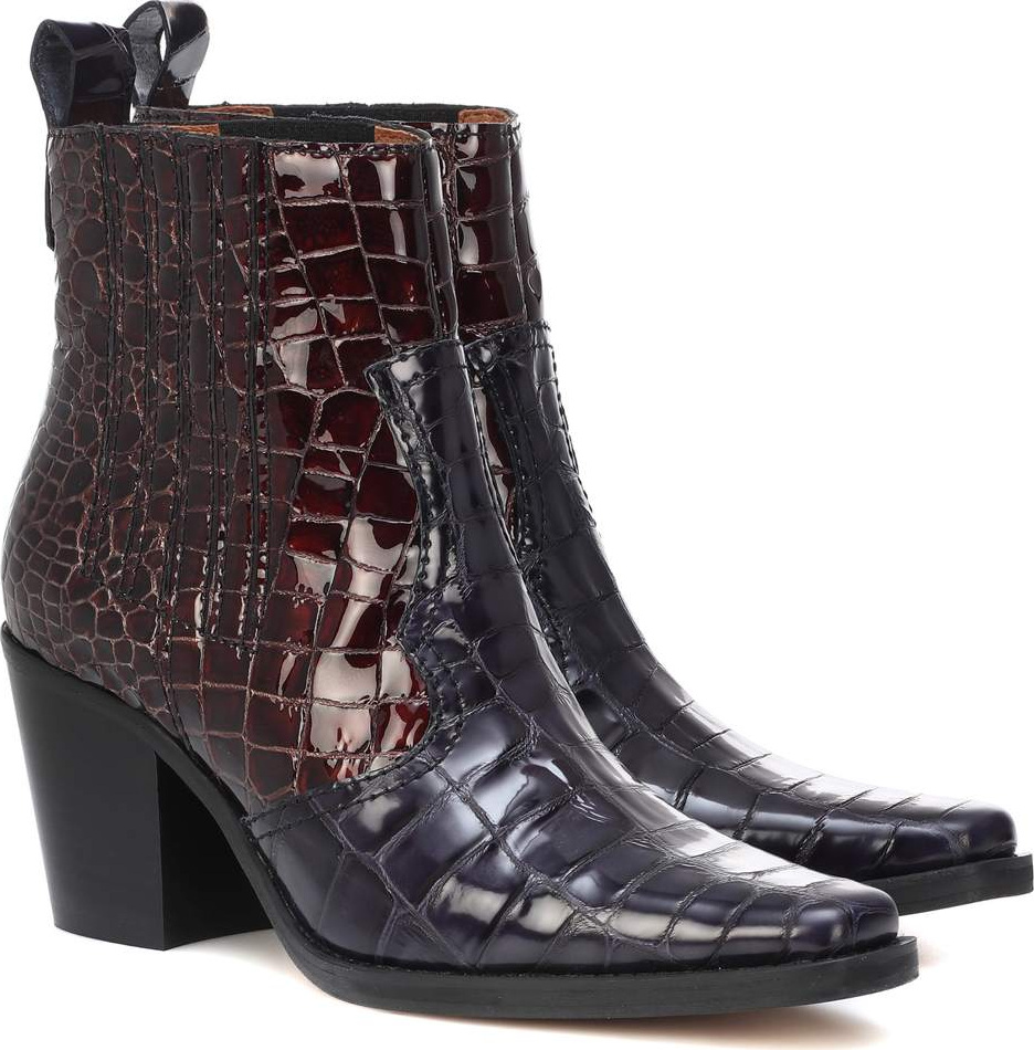 Ganni Callie leather cowboy boots