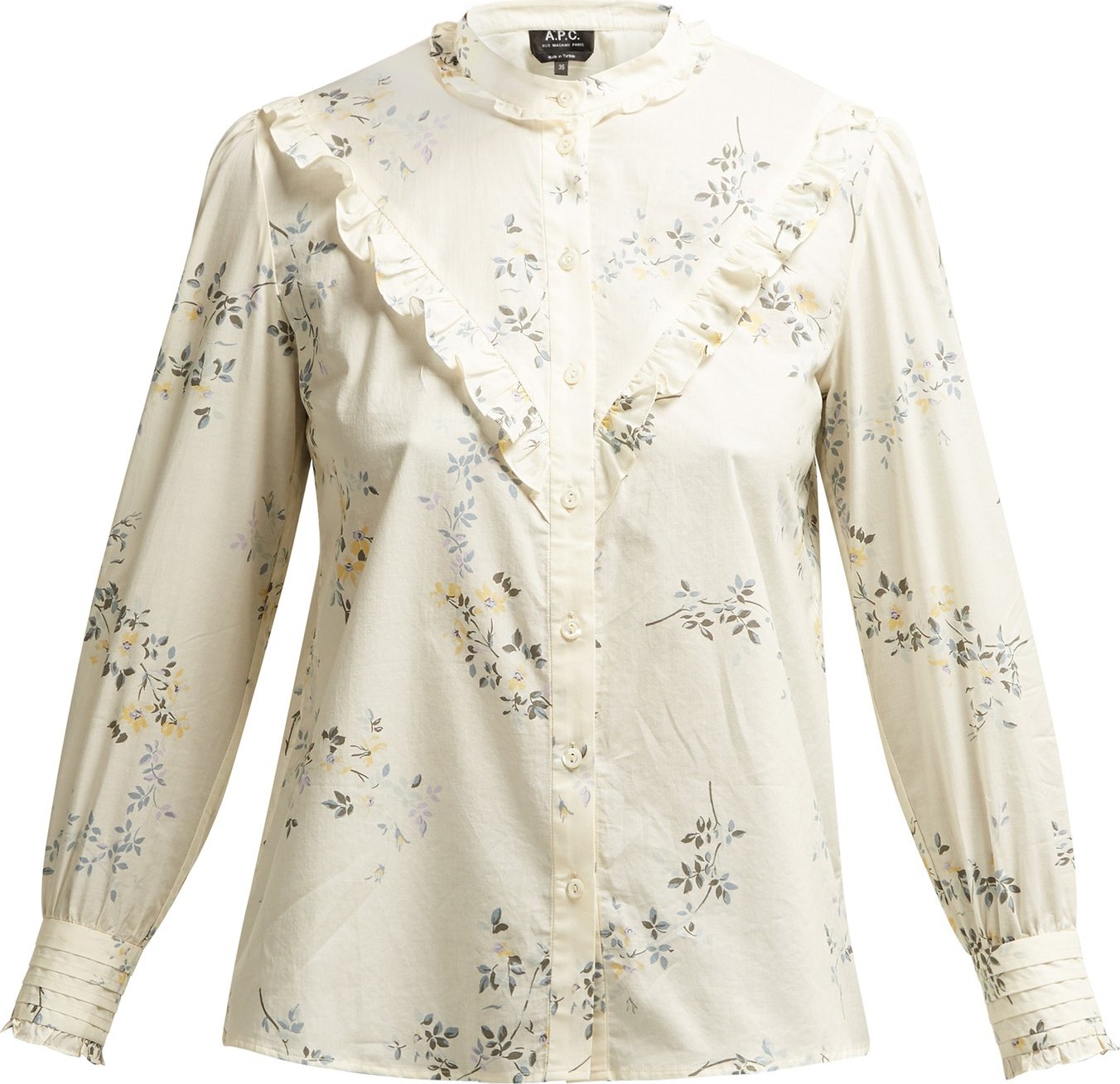 A.P.C. Polly floral-print cotton-poplin blouse